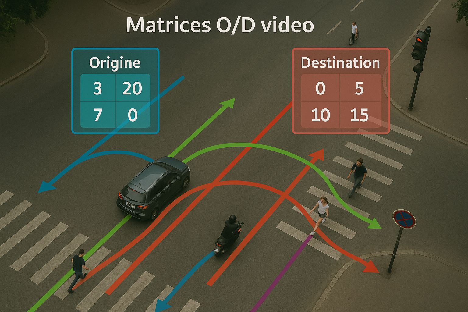 Matrices origine-destination vidéo